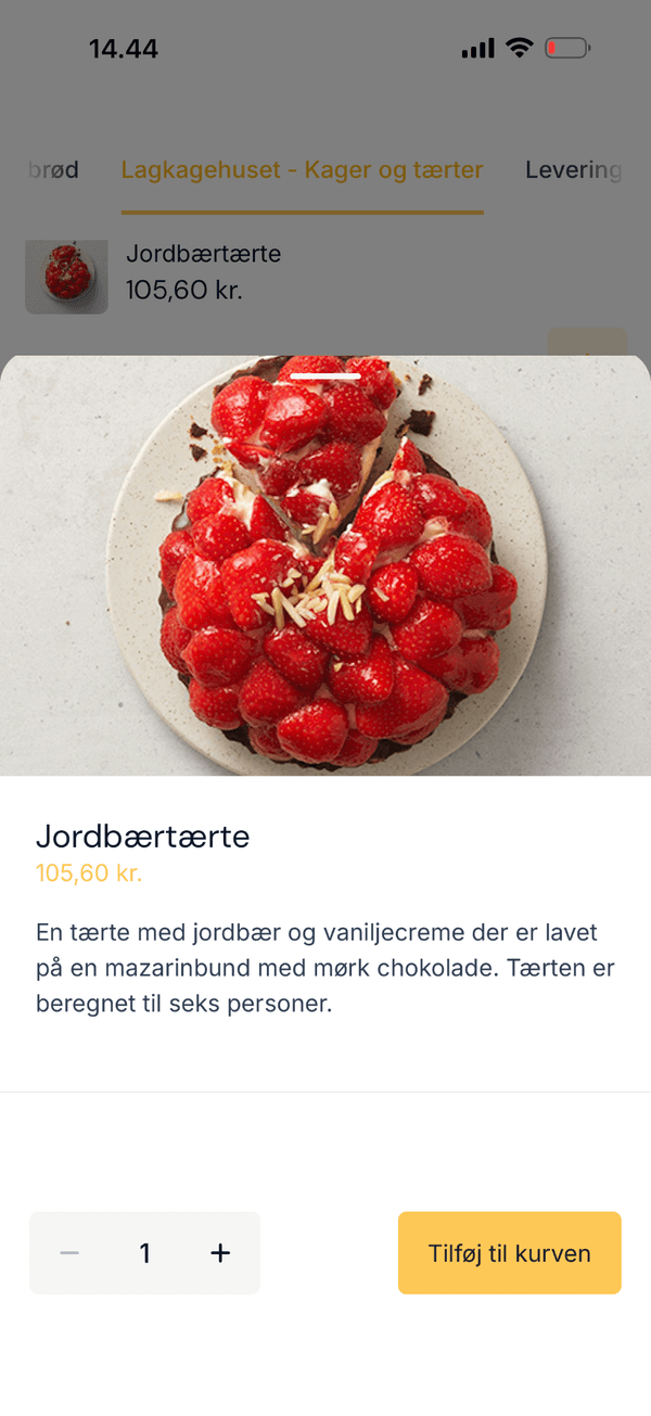 Bestil og tilføj til kurv