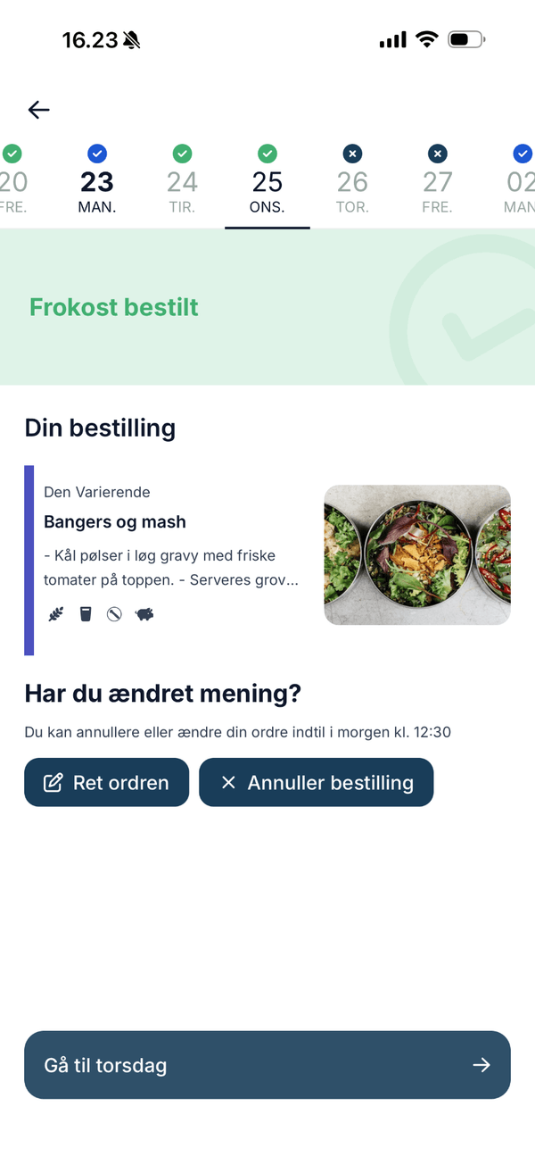 Comunchi app - ordrebekræftelse
